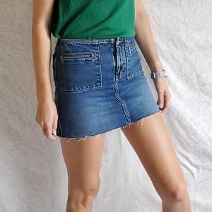 Gap Jean Denim Skirt High Waist With Slit